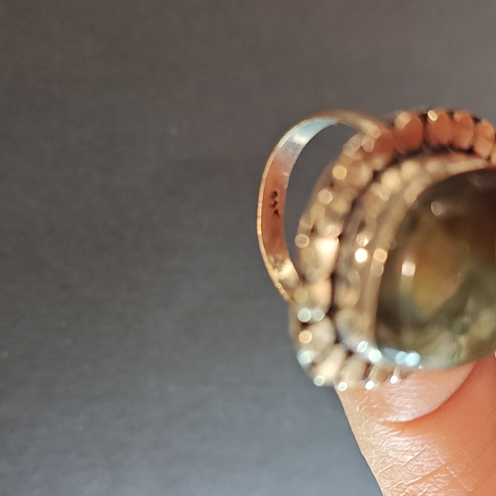 Laboradorite Gemstone Ring - Size 7 3/4 - Picture 8 of 9